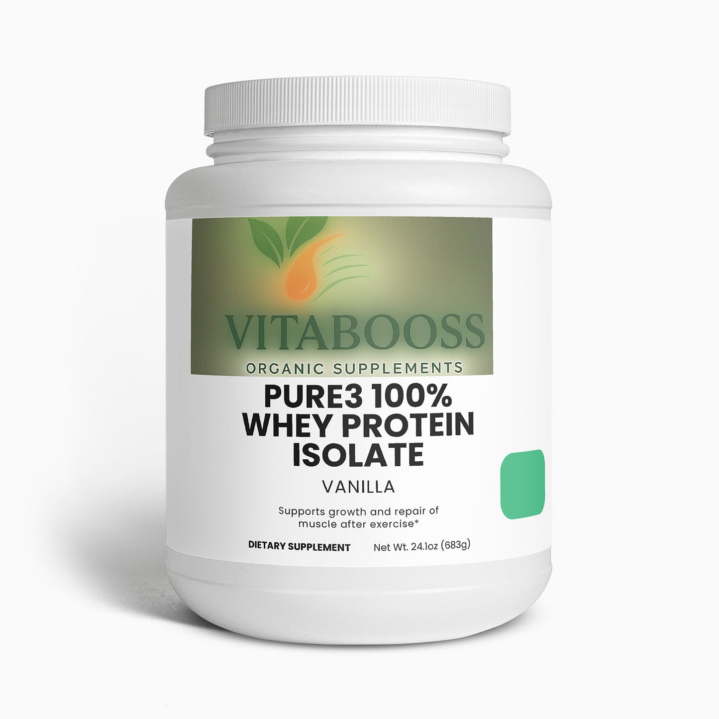 Pure3 100% Whey Protein Isolate (Vanilla) - Vitabooss
