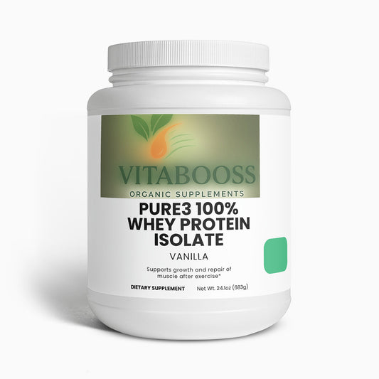 Pure3 100% Whey Protein Isolate (Vanilla) - Vitabooss