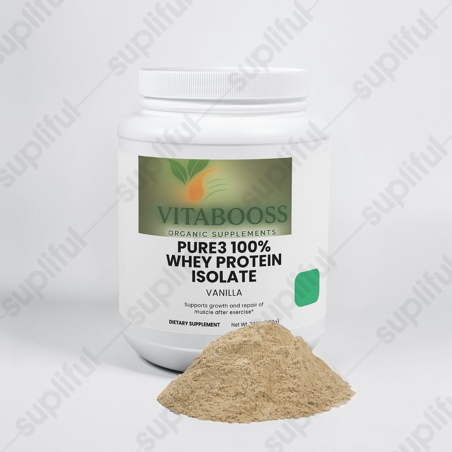 Pure3 100% Whey Protein Isolate (Vanilla) - Vitabooss
