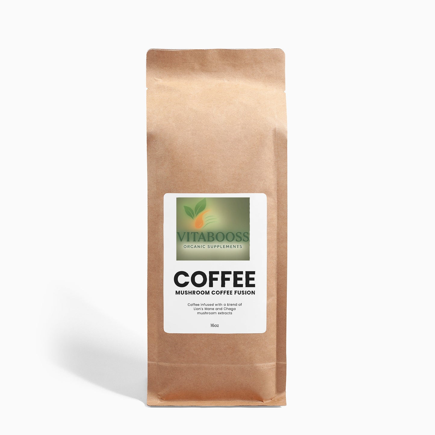 Mushroom Coffee Fusion - Lion’s Mane & Chaga 16oz - Vitabooss