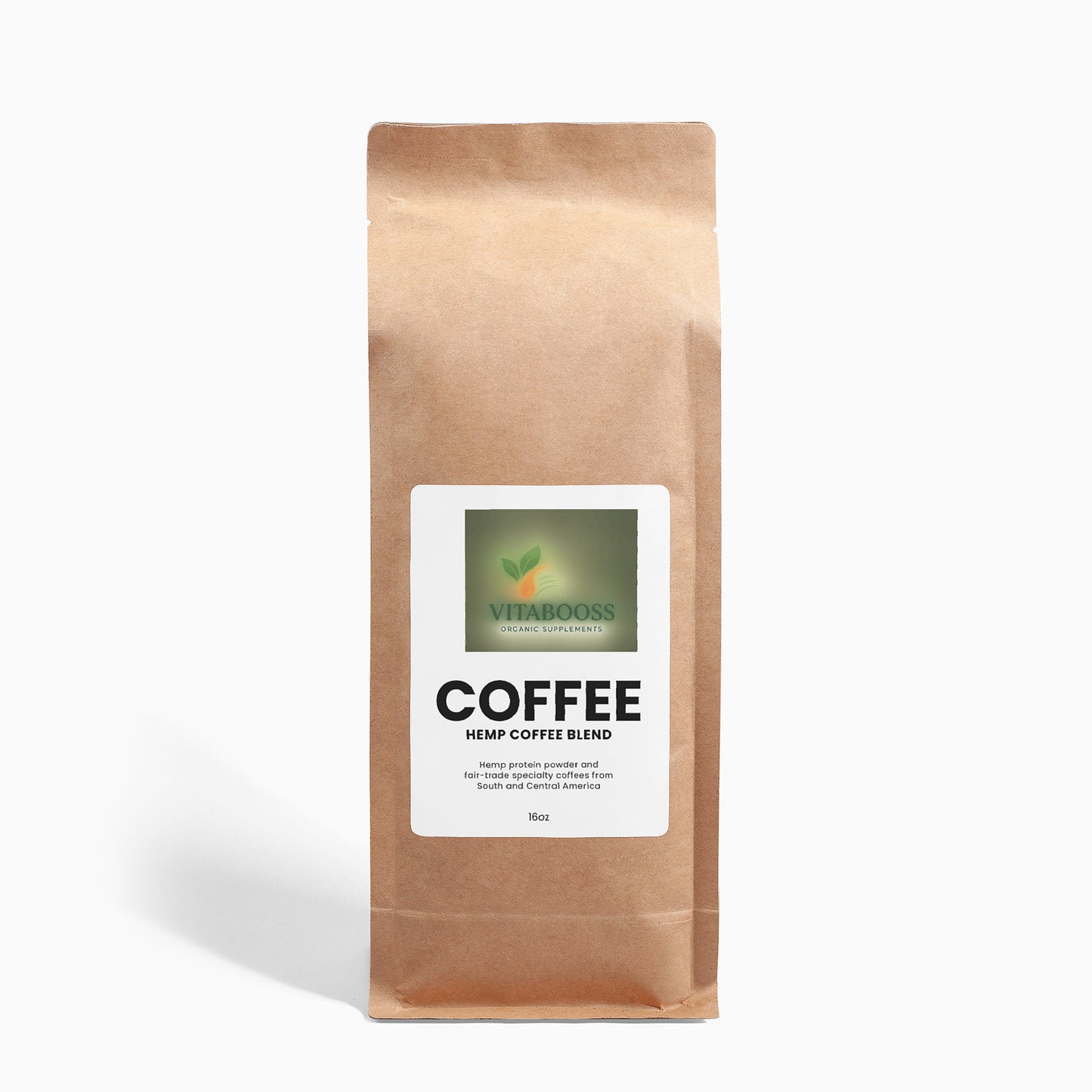 Hemp Coffee Blend - Medium Roast 16oz - Vitabooss