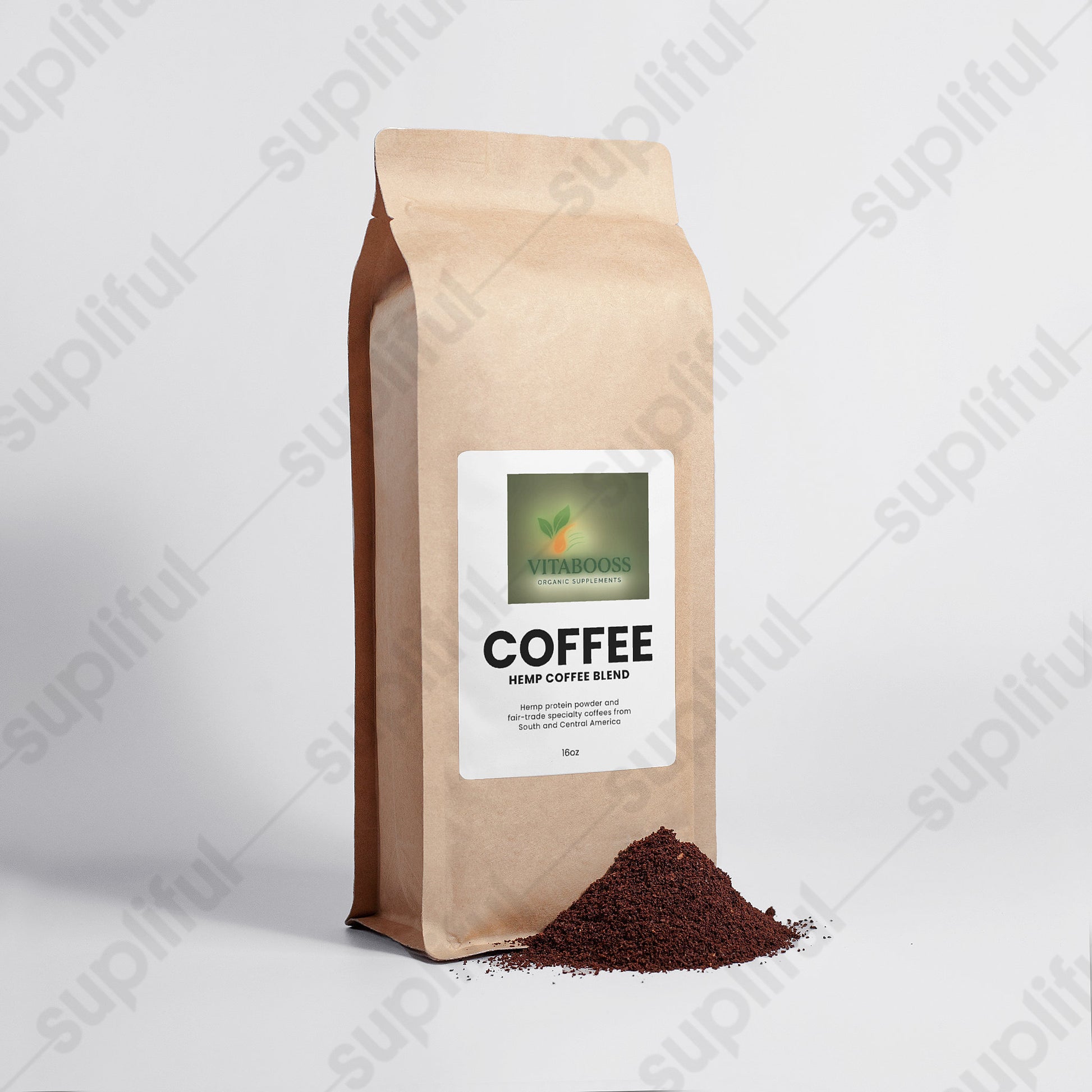 Hemp Coffee Blend - Medium Roast 16oz - Vitabooss